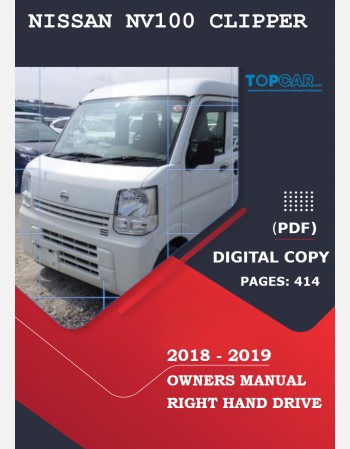 nissan nv100 clipper 2018-2019 owners manual in english